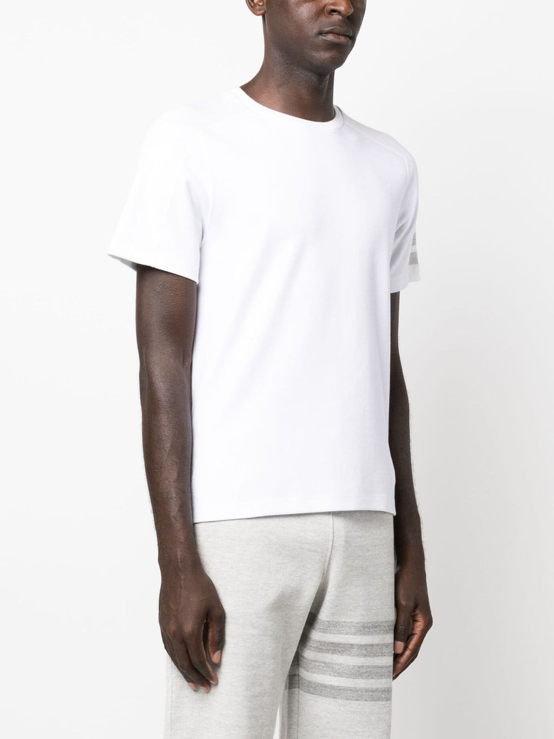 Short Sleeve Tee With 4 Bar Stripe - 3