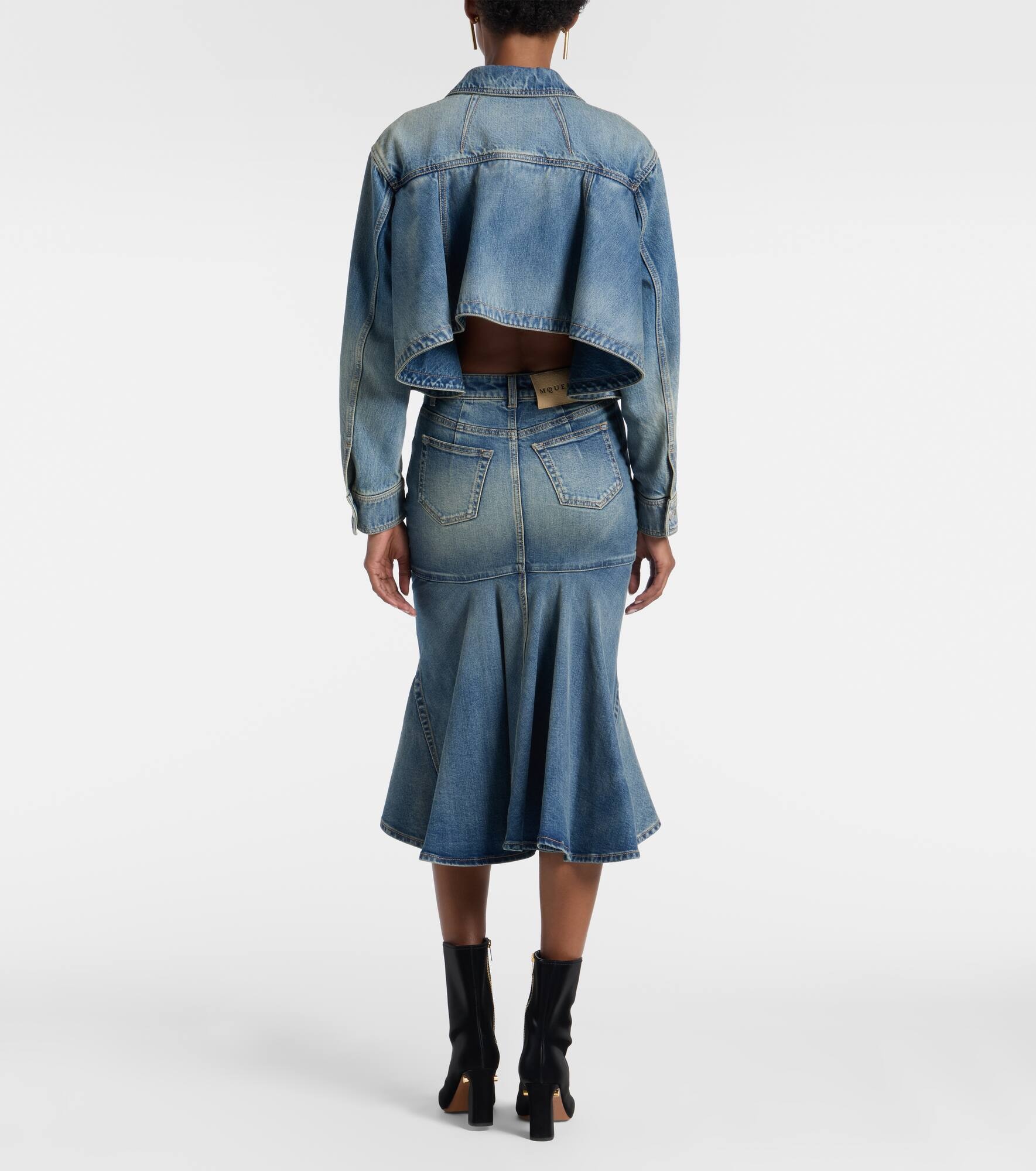Peplum denim jacket - 3