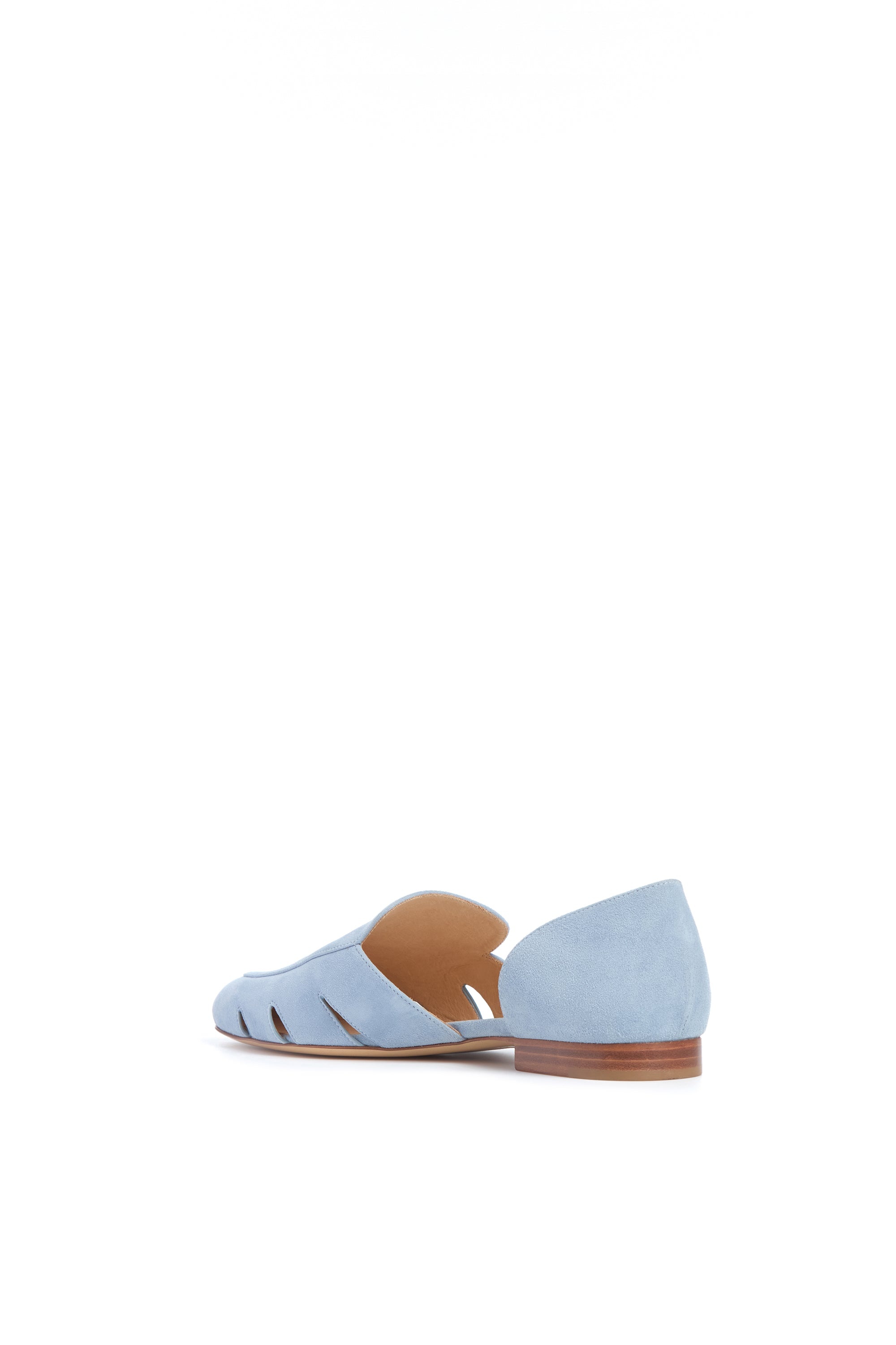 Rory Flat Shoe in Stone Blue Suede - 3