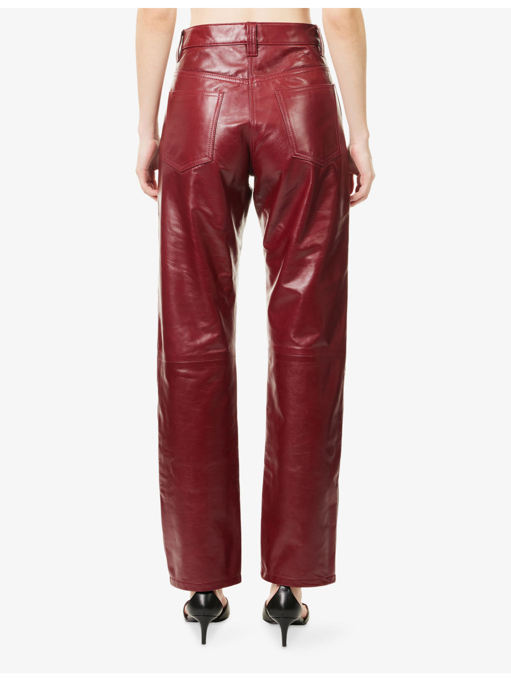 Callum Straight-Leg Leather Trousers - 4