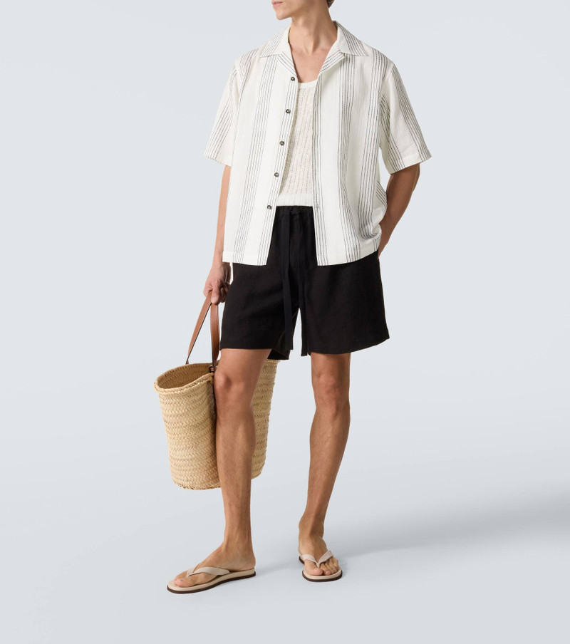 COMMAS Kantha striped cotton bowling shirt outlook