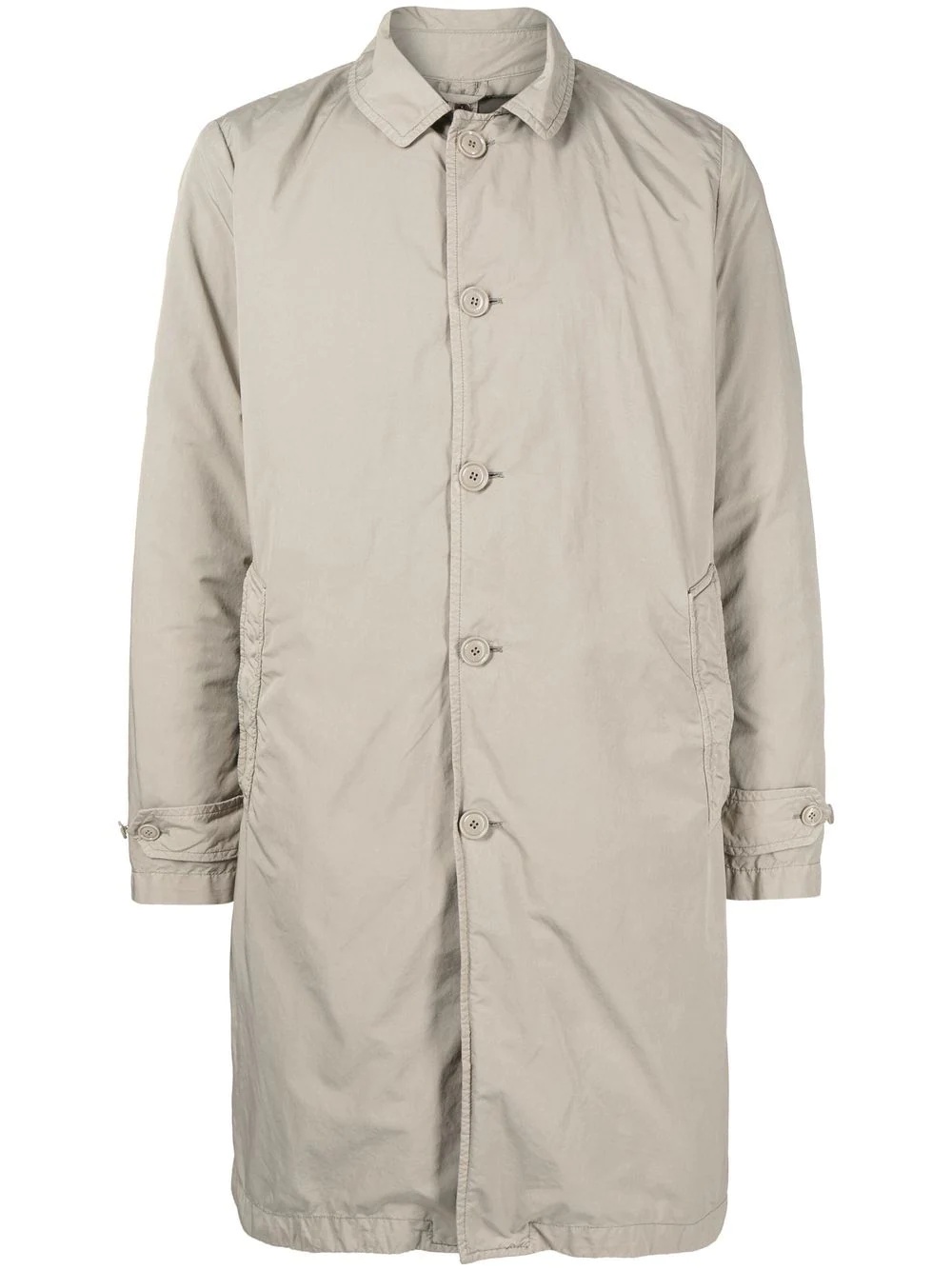 single-breasted padded-lining coat - 1