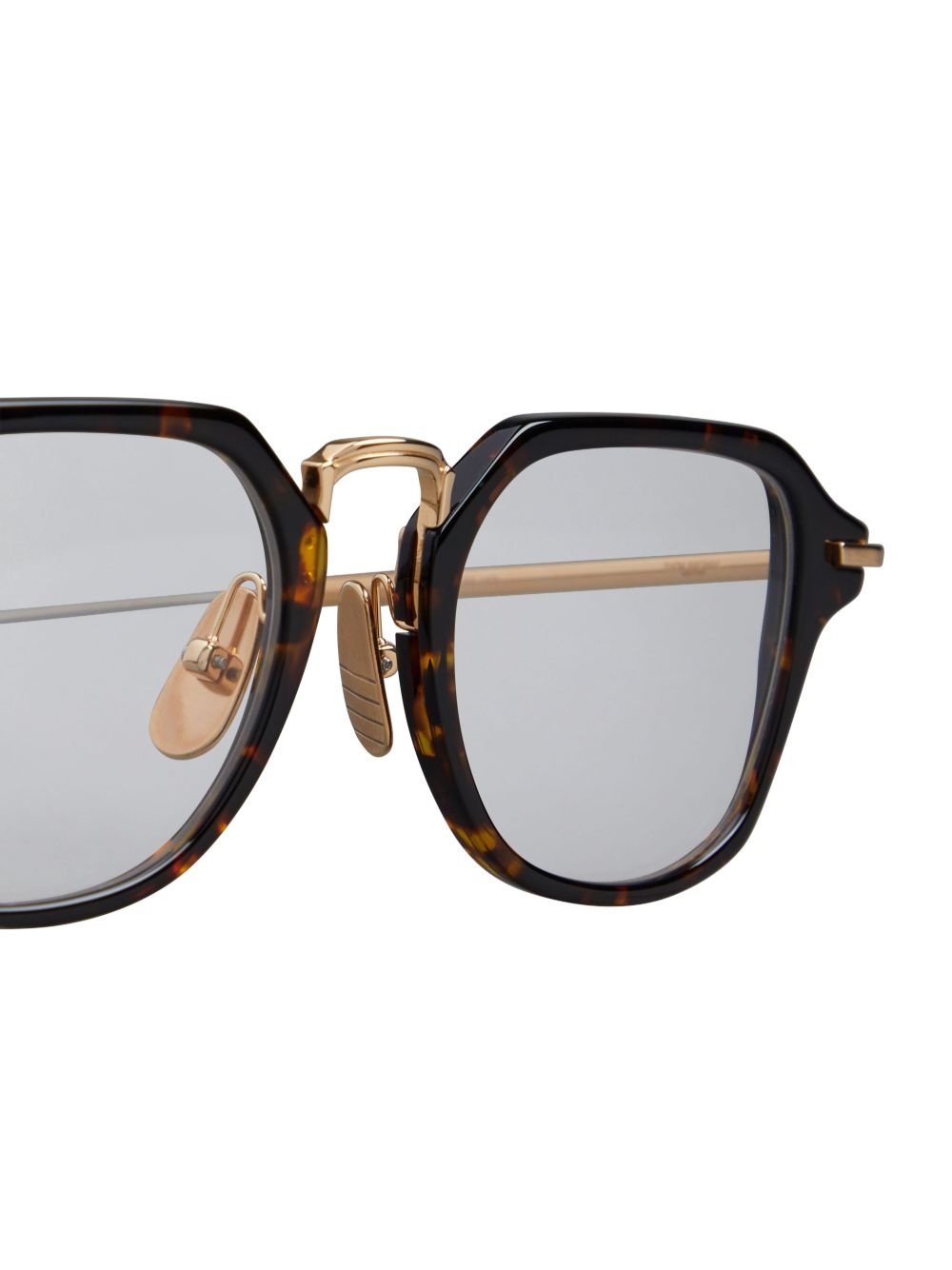 tortoiseshell rectangle-frame glasses - 3