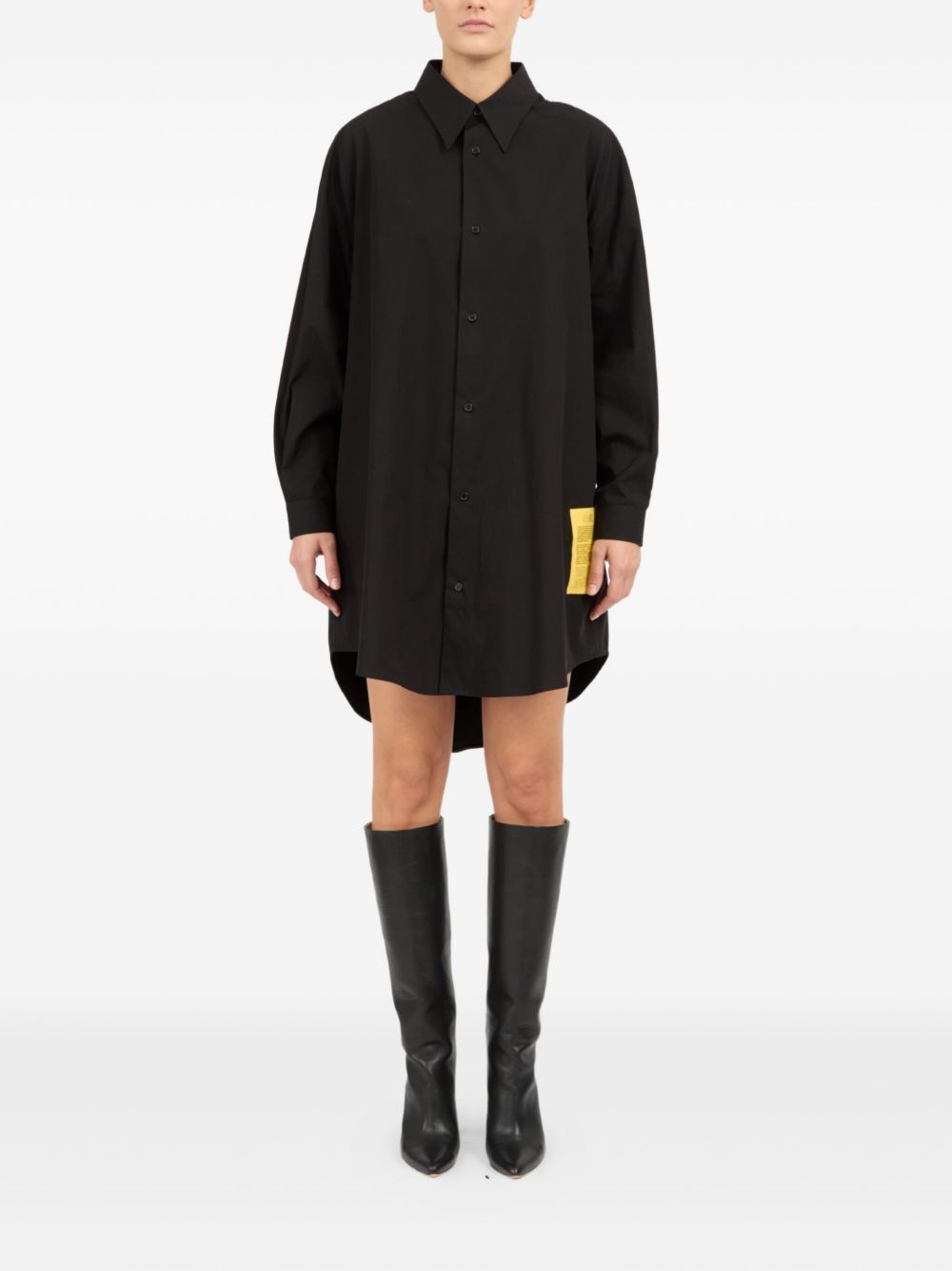 cottom shirt dress - 2