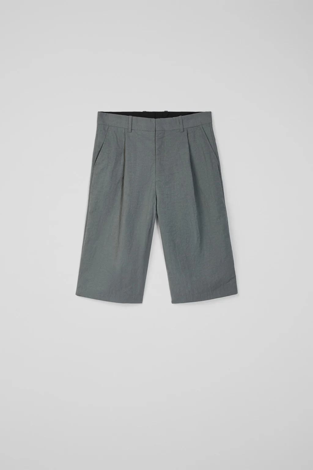 Gray Technical Suit Shorts - 1