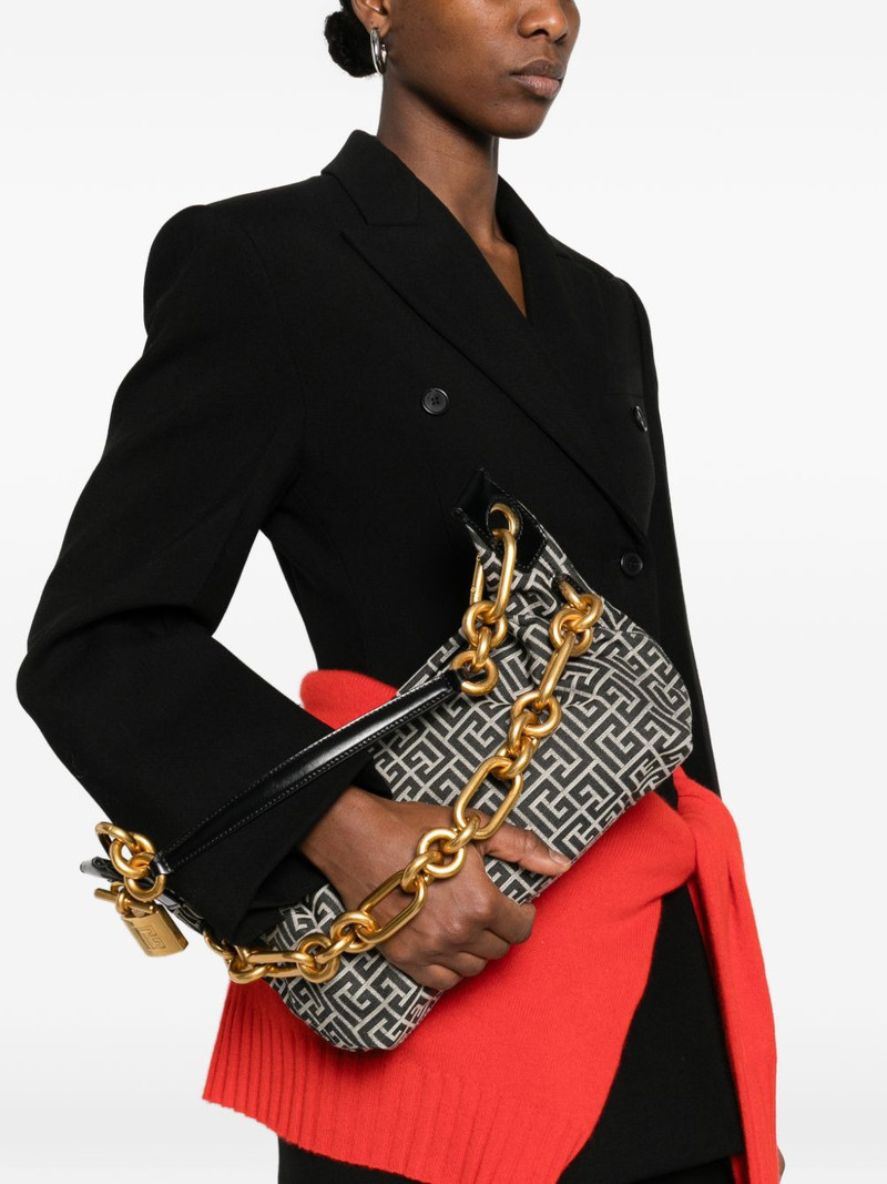Balmain medium monogram chain sync tote bag outlook