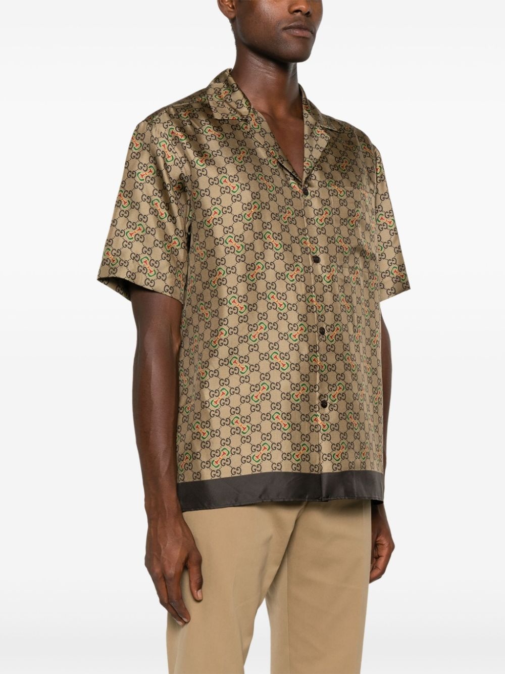 GG-Horsebit silk shirt - 3