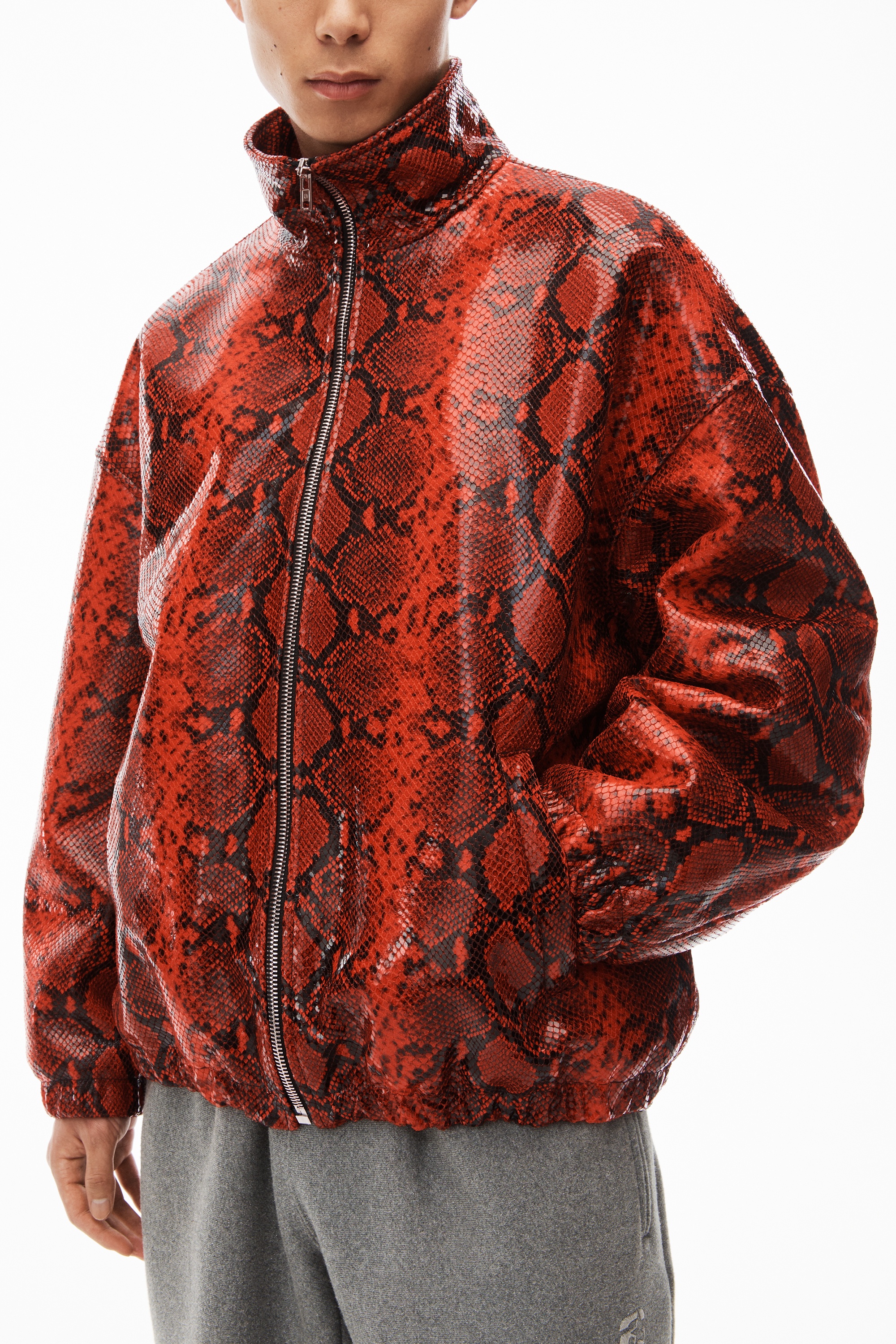 Embossed "snakeskin" track jacket - 3