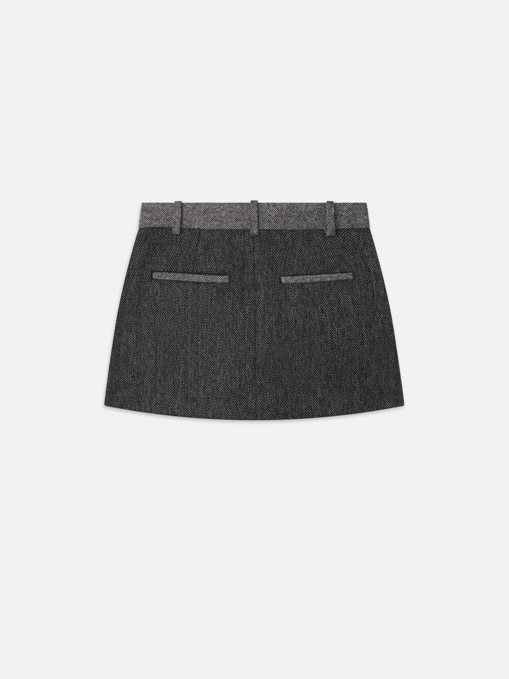 Tweed Suiting Skirt in Check Multi - 4