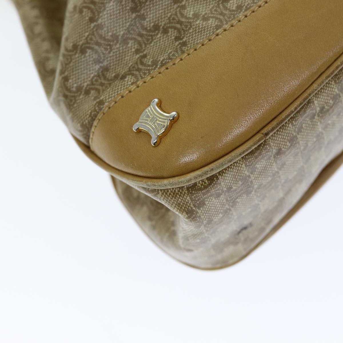 CELINE Macadam Canvas Shoulder Bag Beige - 15