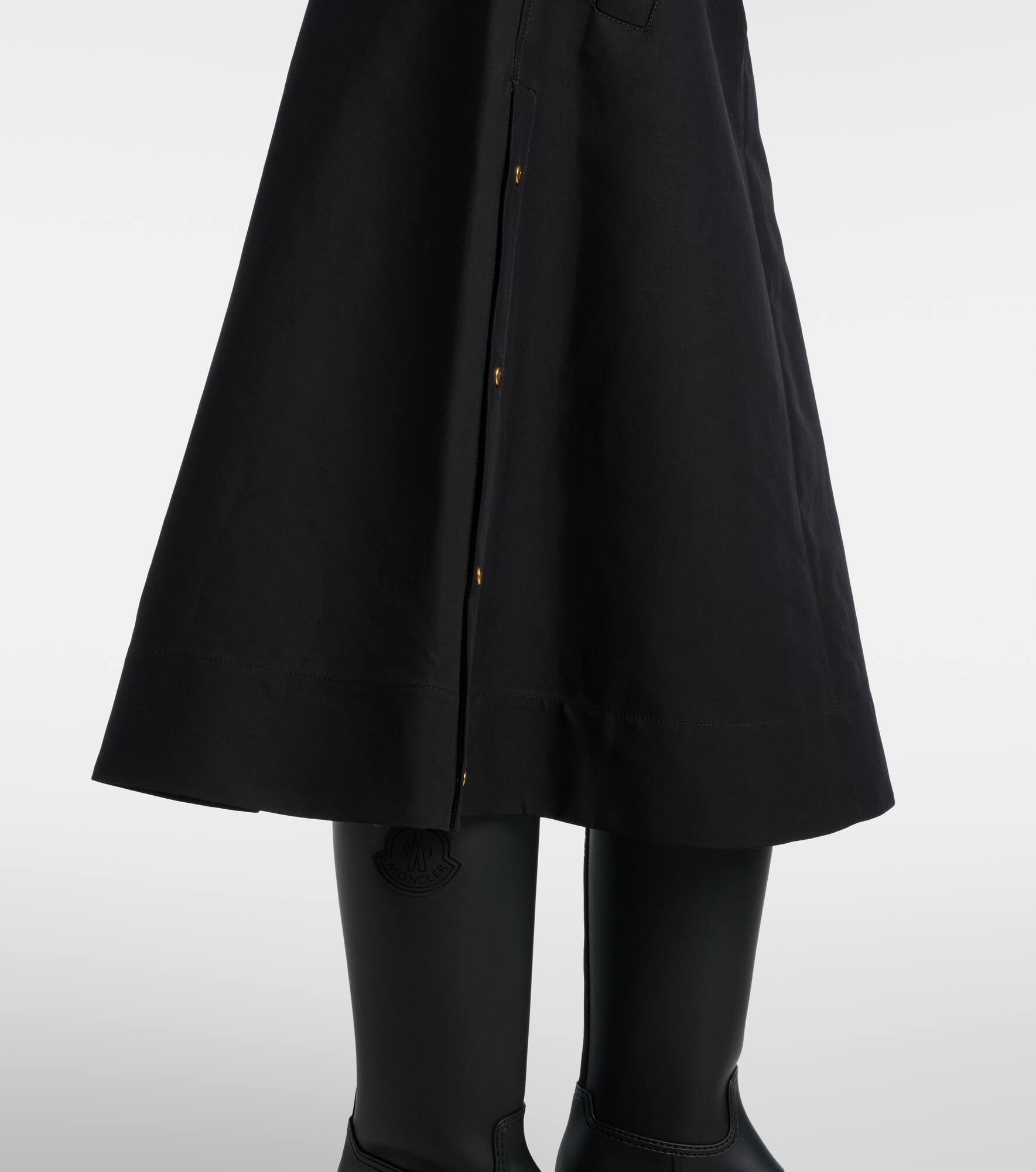 Cotton midi skirt - 5