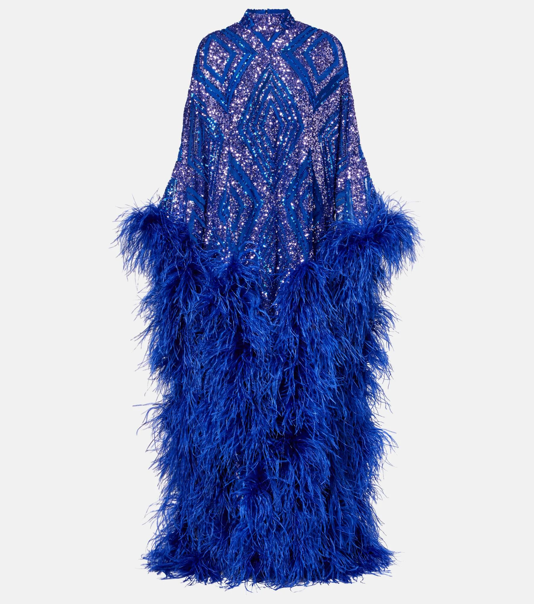 Casta Diva Follies sequined tulle kaftan - 1