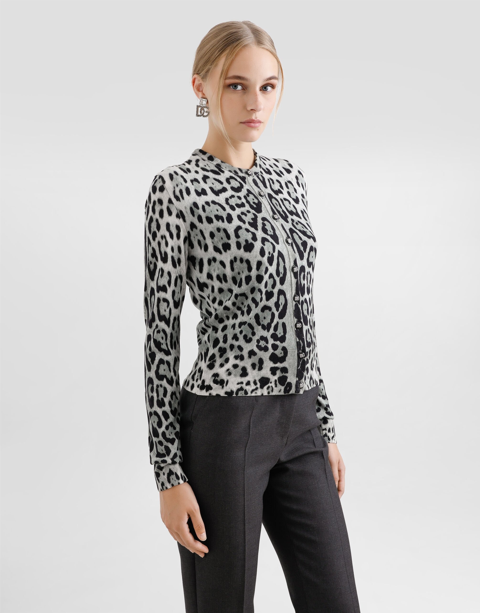 Leopard-print silk cardigan - 5