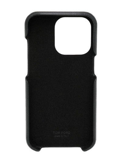 TOM FORD logo-lettering leather iPhone 13 case outlook