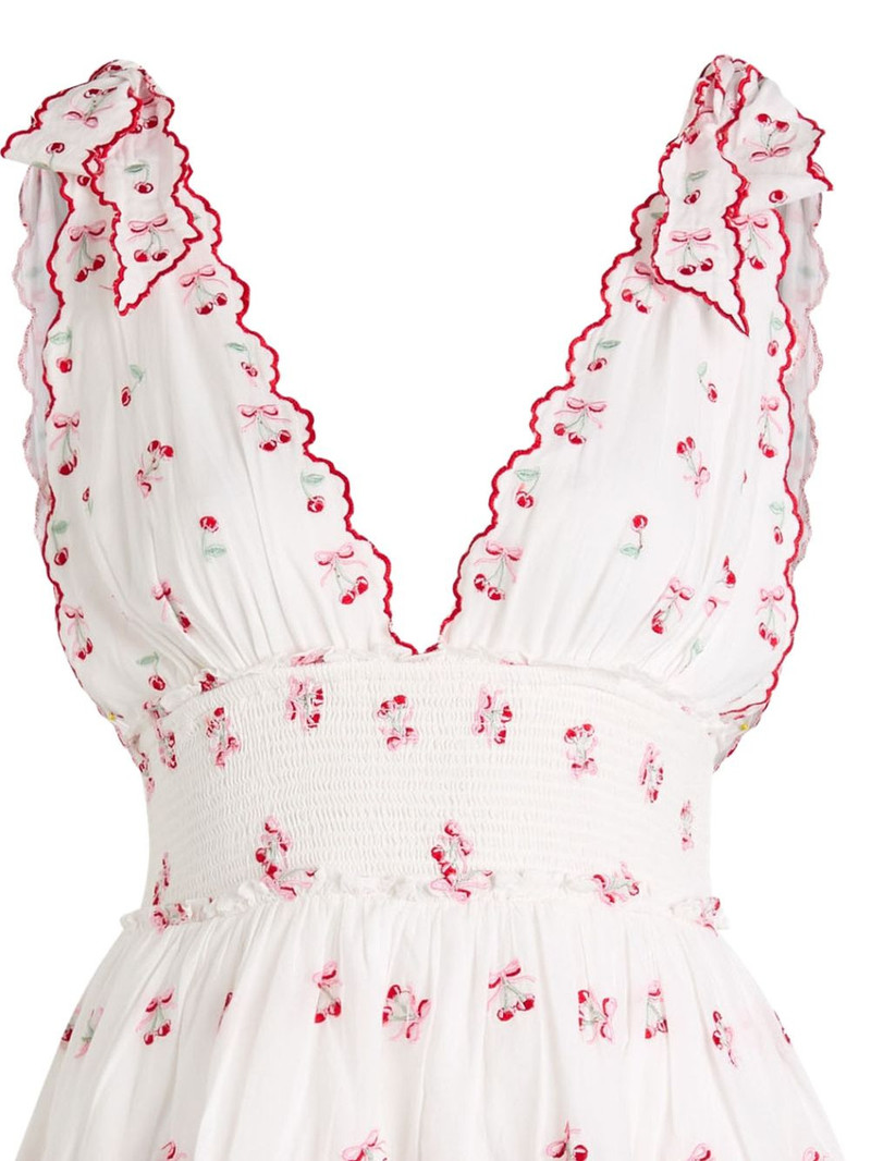 LoveShackFancy Soira embroidered cotton mini dress outlook