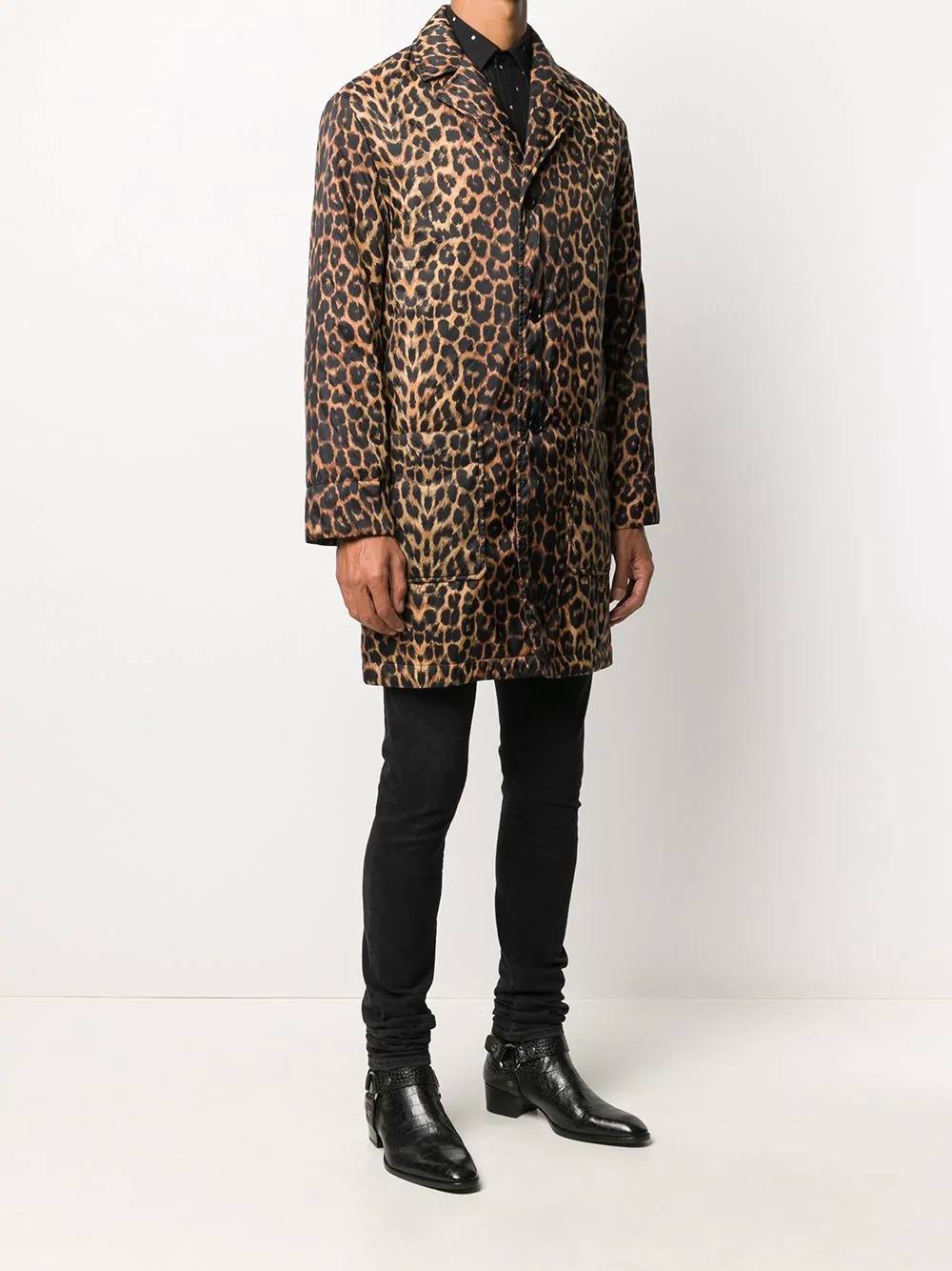 leopard print coat - 3