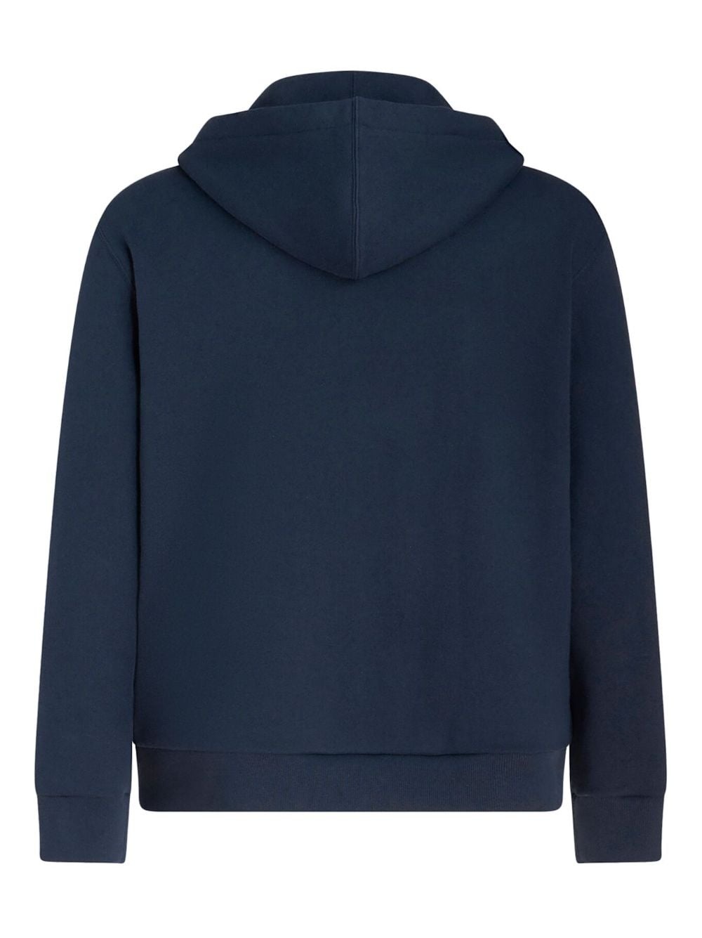 logo-embroidered zip-up cotton jacket - 6