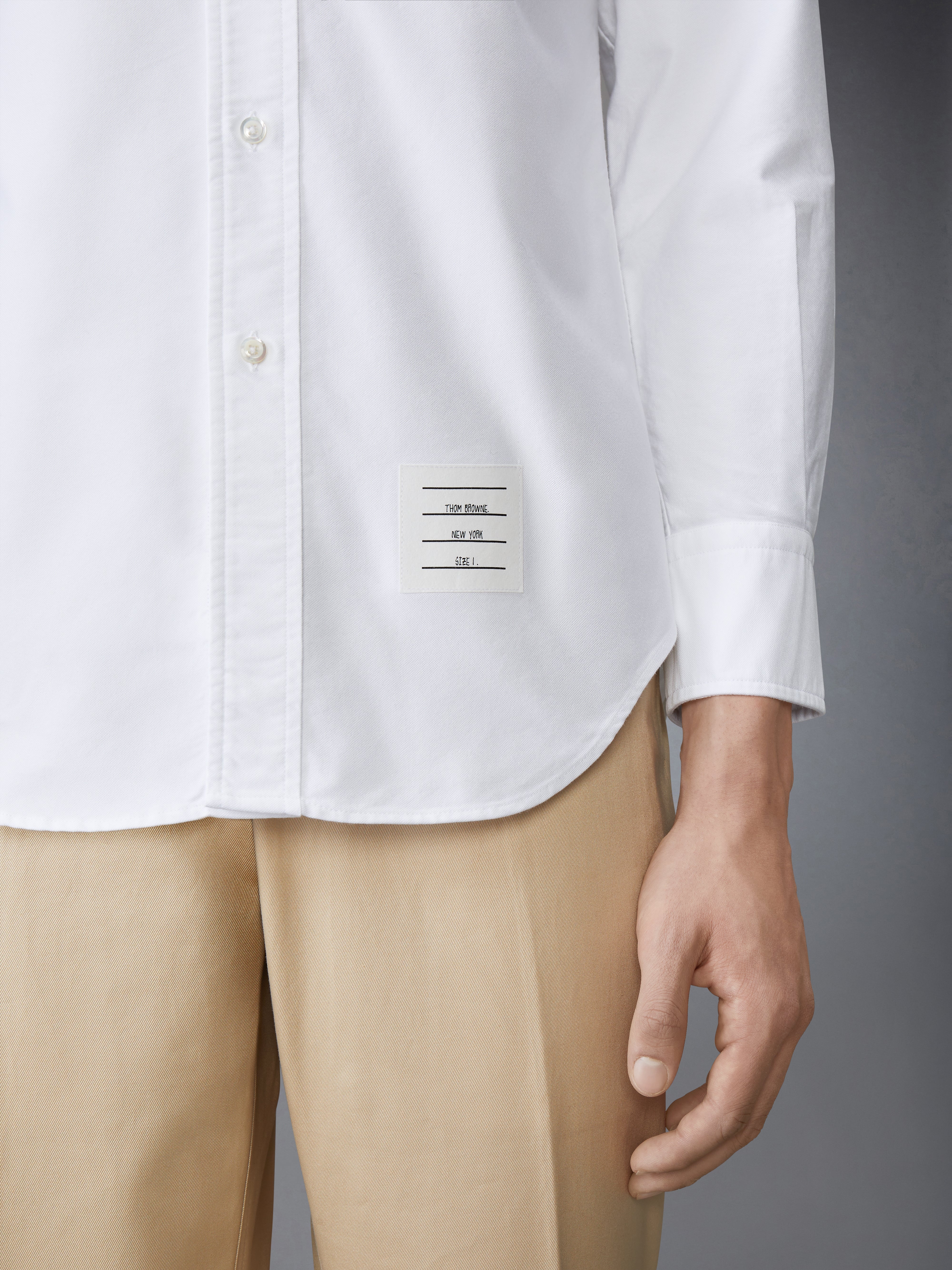 SOLID OXFORD 4-BAR POINT COLLAR SHIRT - 7