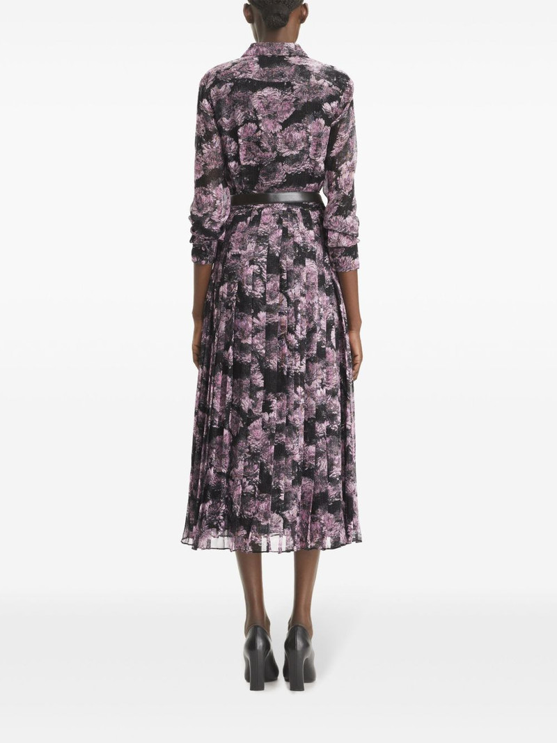 floral-print pleated silk dress 3