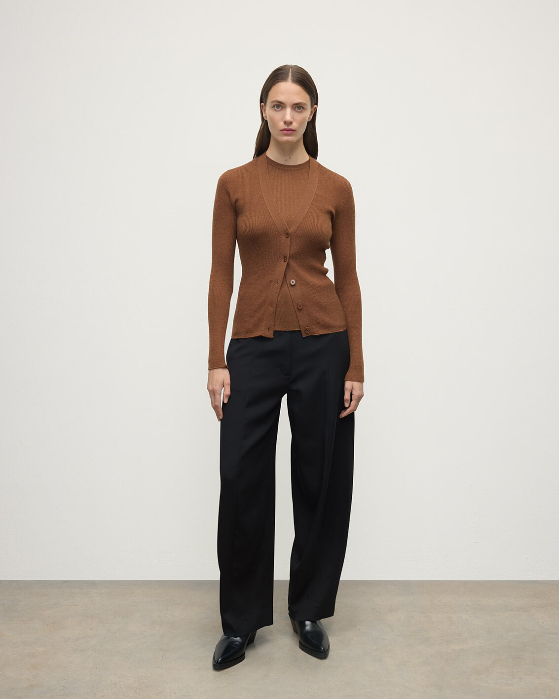 Superfine Cashmere Camel Cardigan - 2