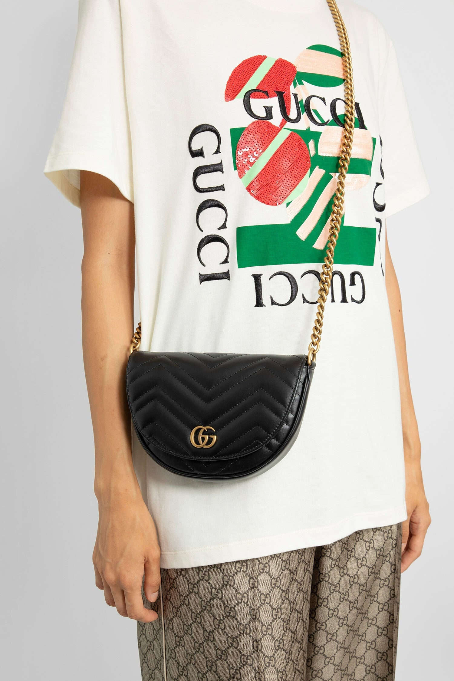 GUCCI WOMAN BLACK SHOULDER BAGS - 4