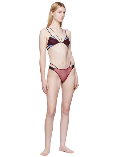 NENSI DOJAKA SSENSE Exclusive Burgundy & Blue Bra outlook