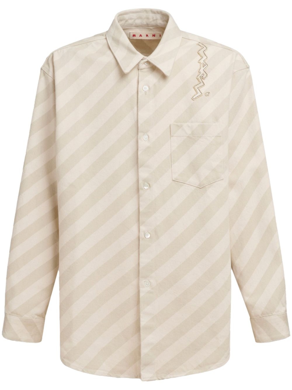striped buttoned shirt - 1