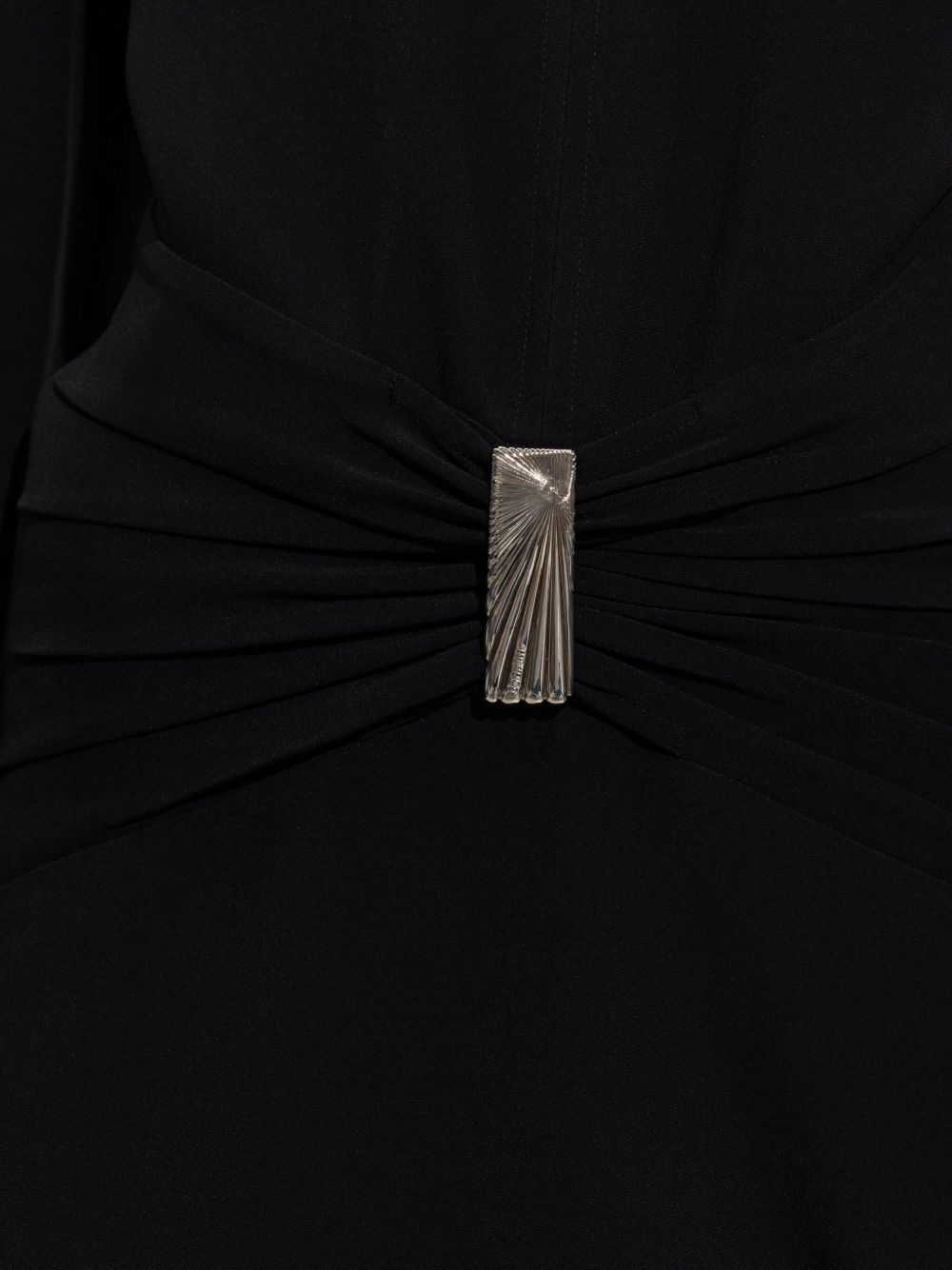 gathered-detail collared dress - 5