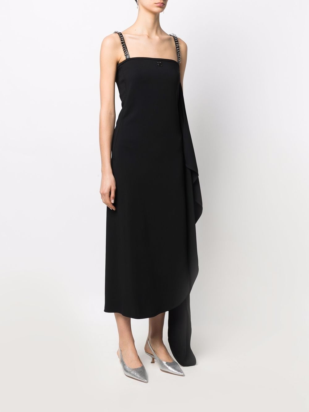 draped panel midi dress - 3