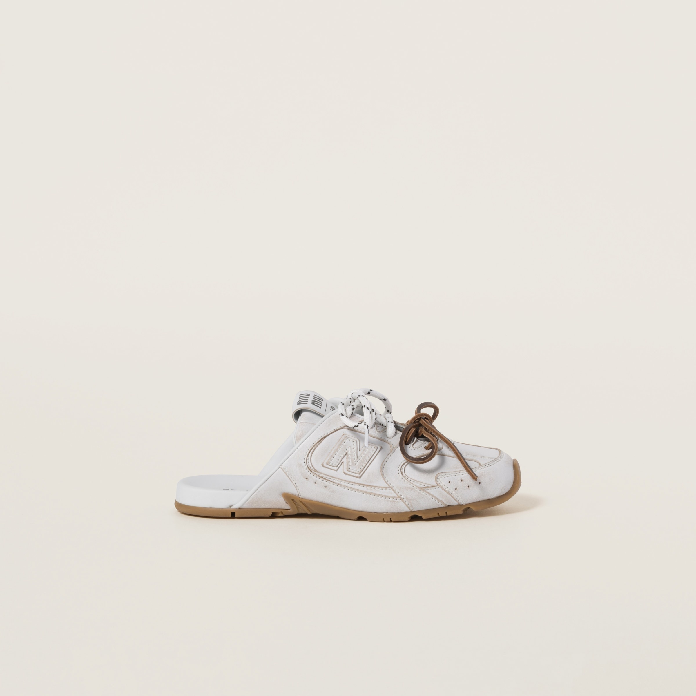 New Balance x Miu Miu bleached leather mules - 2
