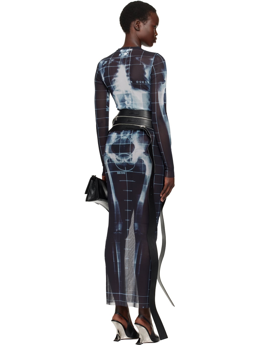 Black & Blue 'The Squeletor' Maxi Dress - 3