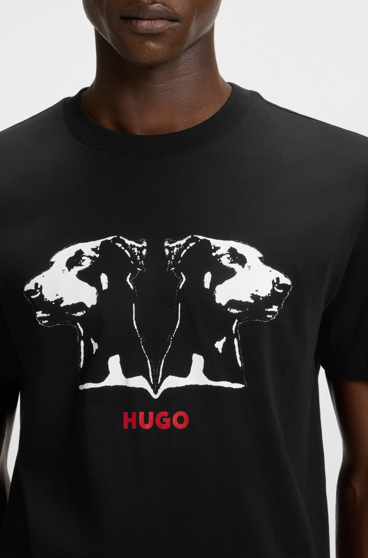 COTTON JERSEY T-SHIRT WITH MIXED-PRINT LOGO - 3