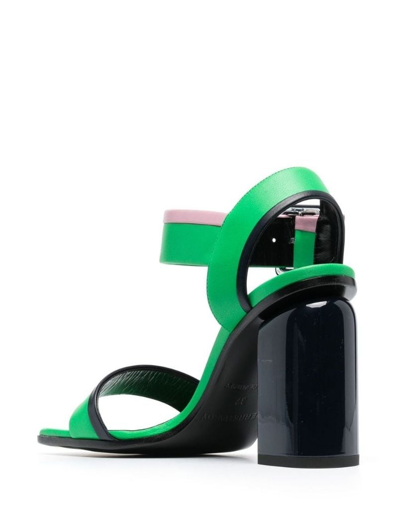 multi-color buckle strap heel - 4