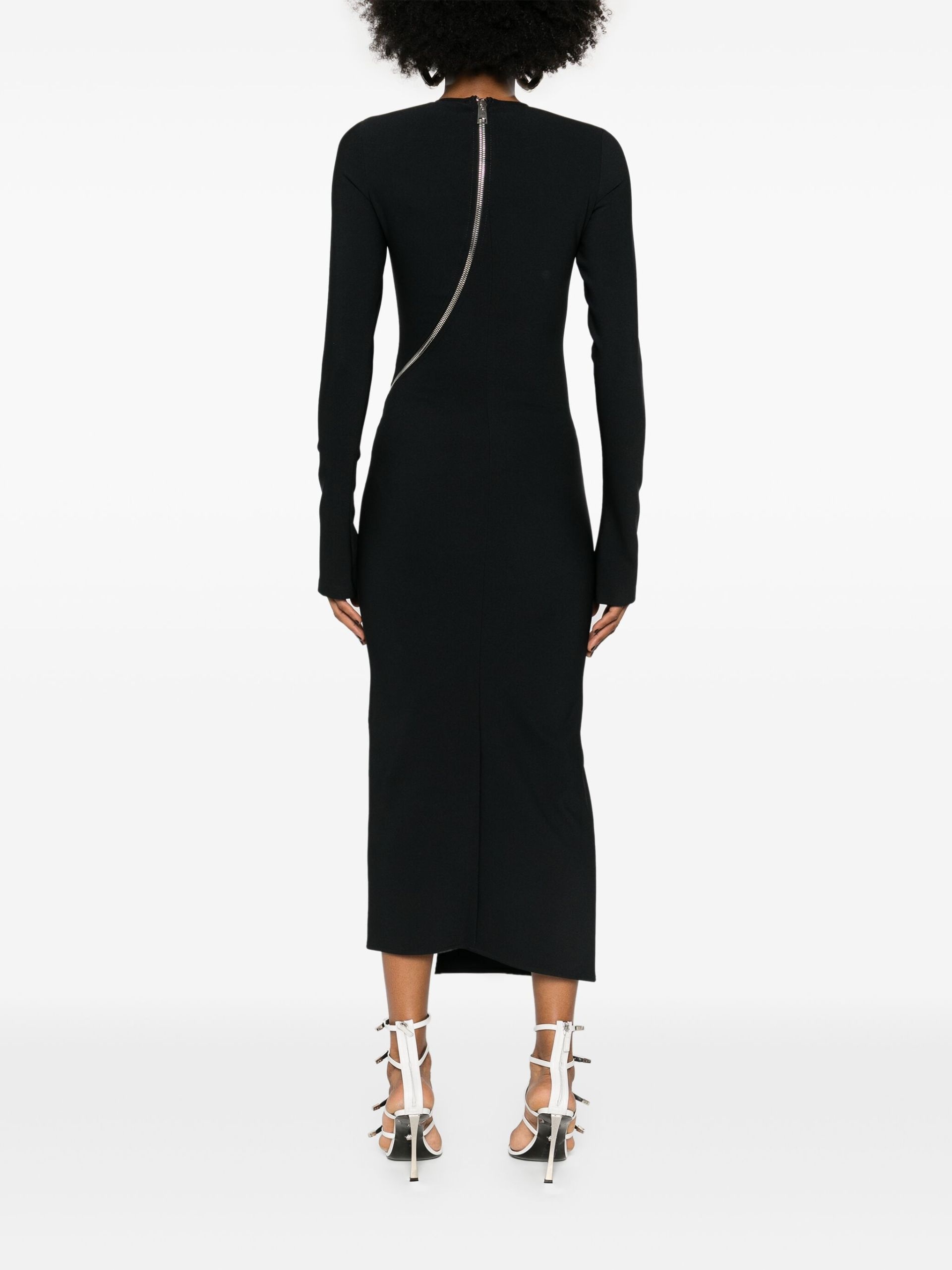 Black Cut-Out Midi Dress - 4