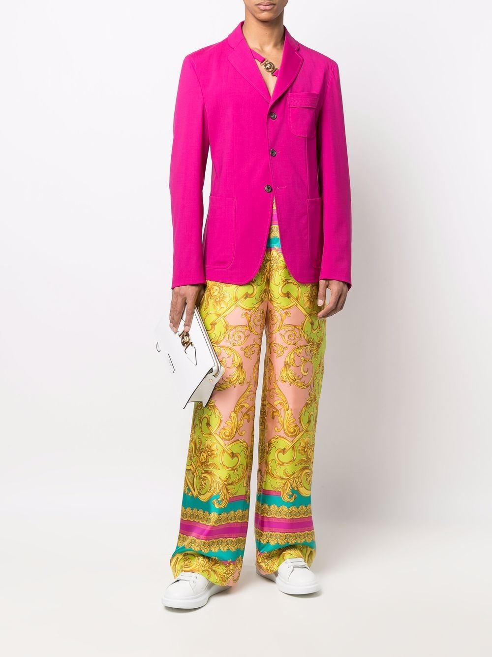 baroque-print palazzo trousers - 2