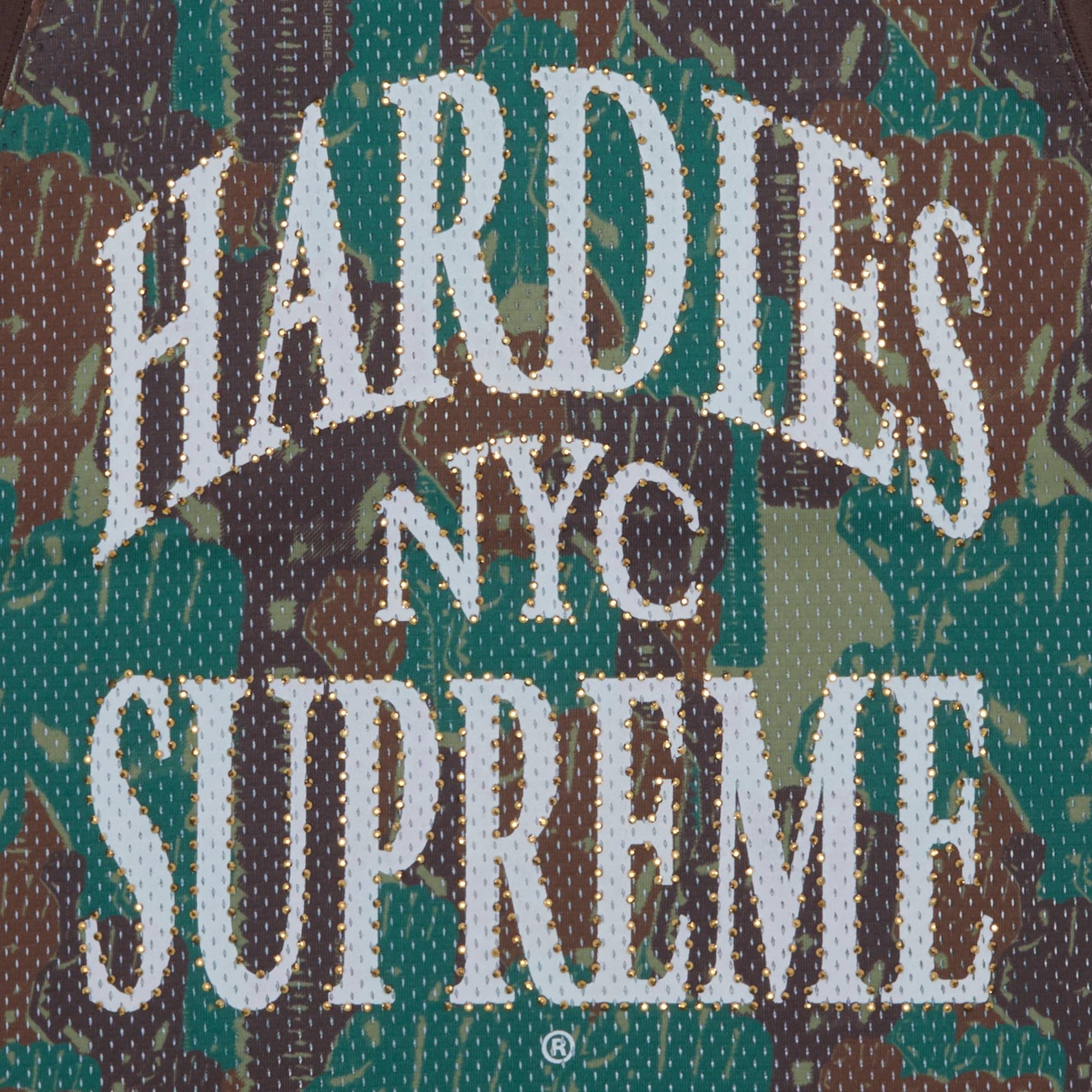 Supreme Supreme x Hardies Camo Basketball Jersey 'Green