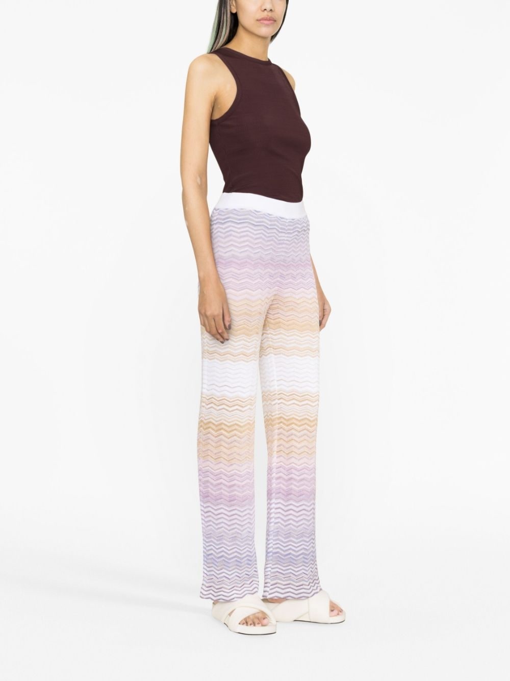 zigzag knitted trousers - 3