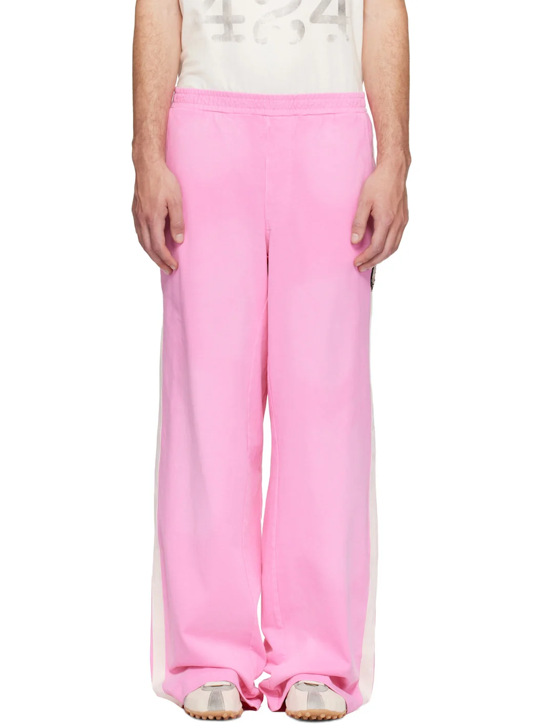 Pink Striped Sweatpants - 1