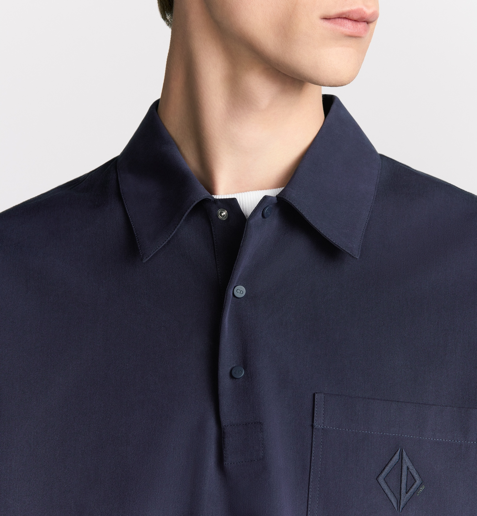 Polo Shirt with CD Diamond Embroidery - 5