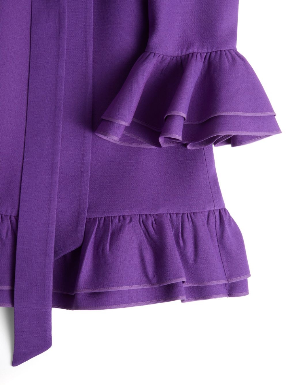 ruffle-detailing mini dress - 7