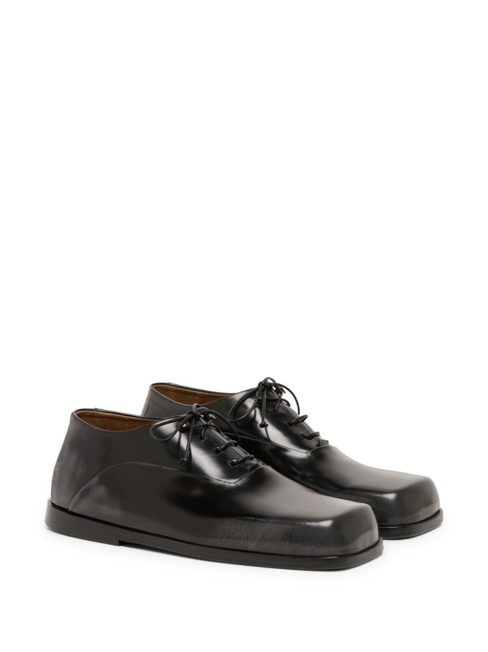 panelled patent-leather oxford shoes - 2