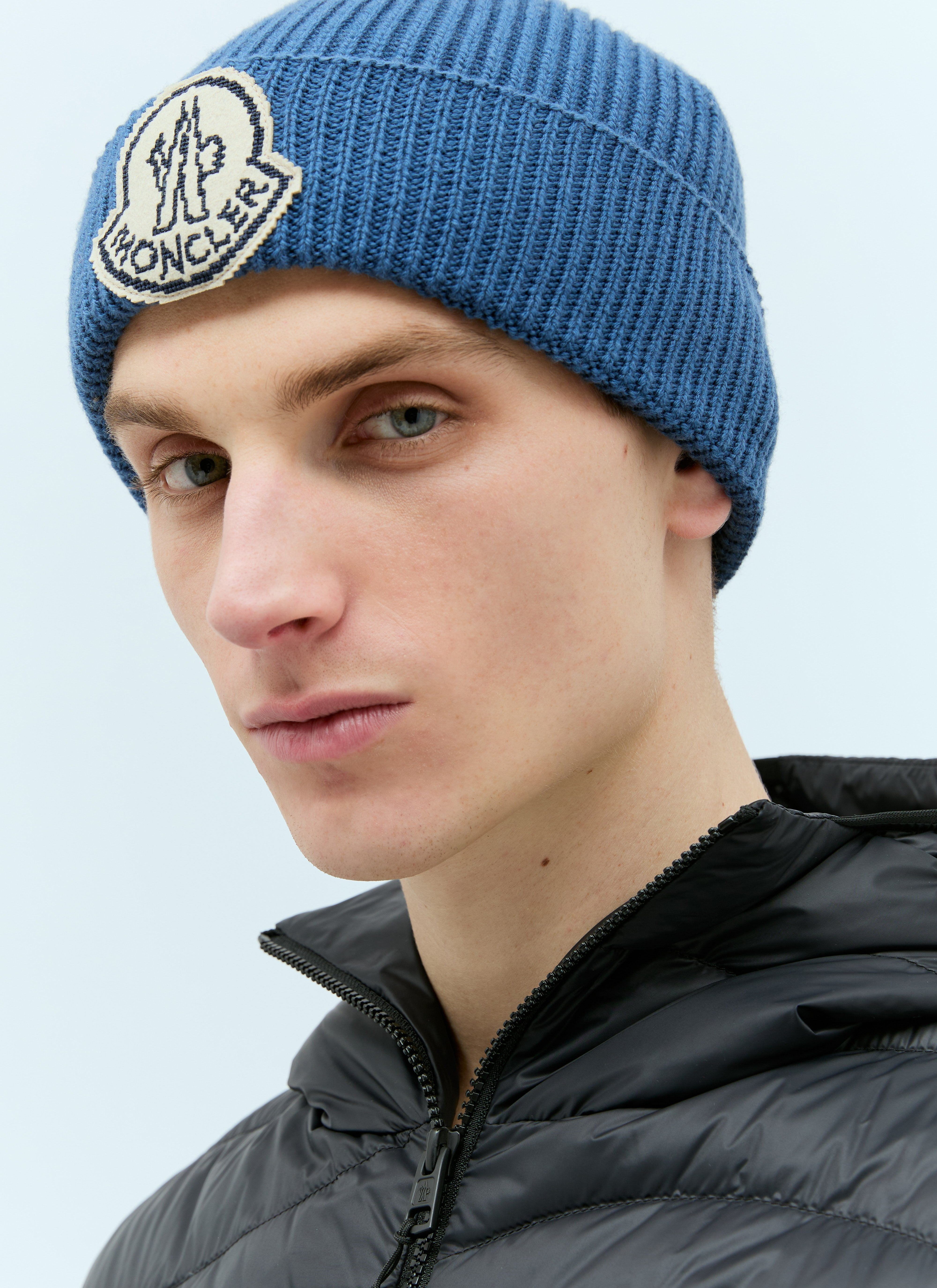 Moncler Men Logo Patch Beanie Hat - 4