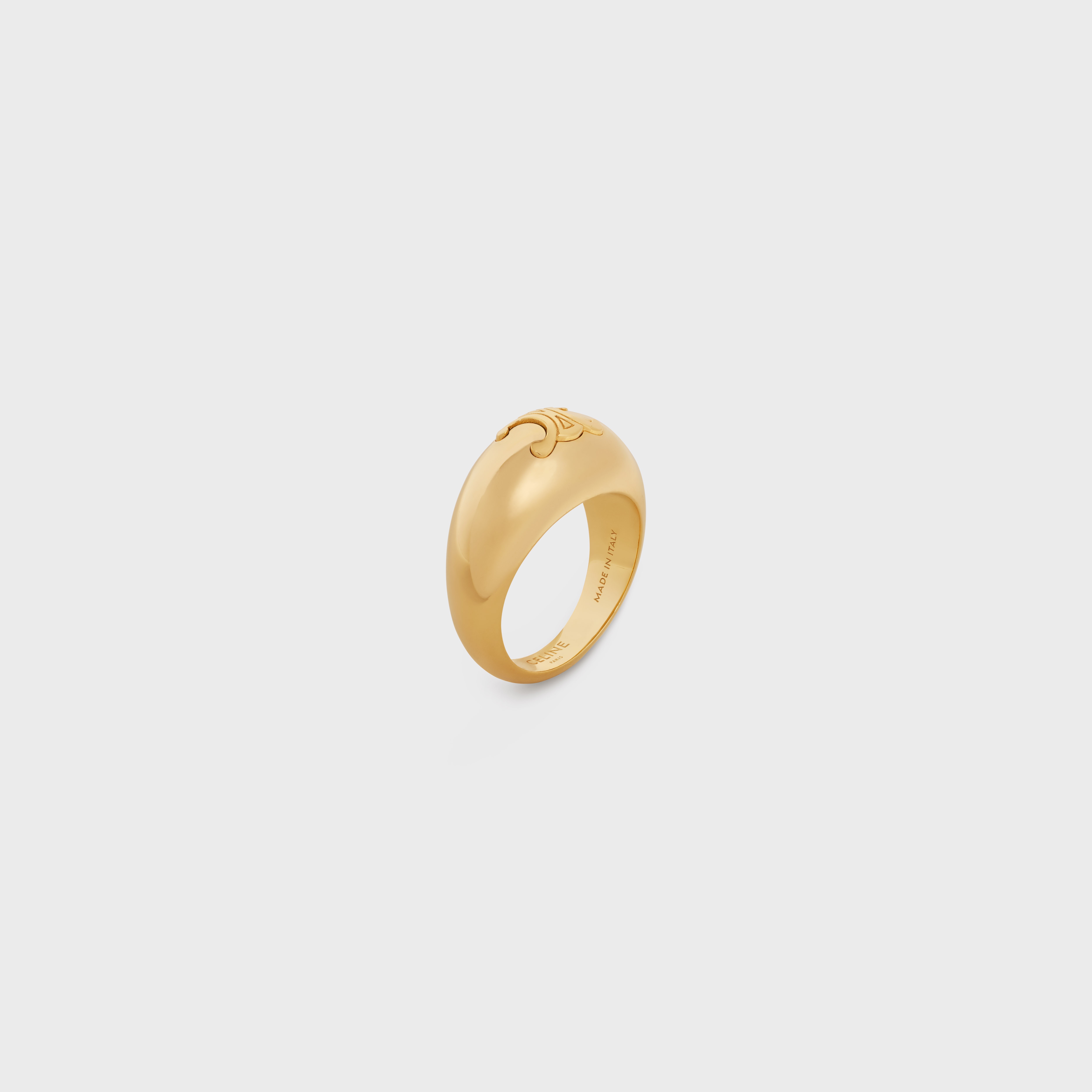 Triomphe Bold Ring in Brass with Gold Finish - 2