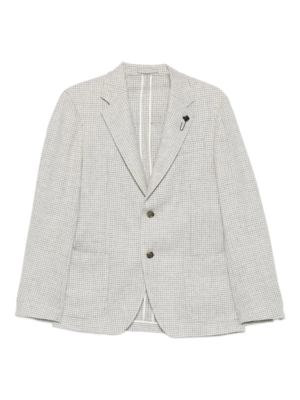 checked-pattern blazer - 1