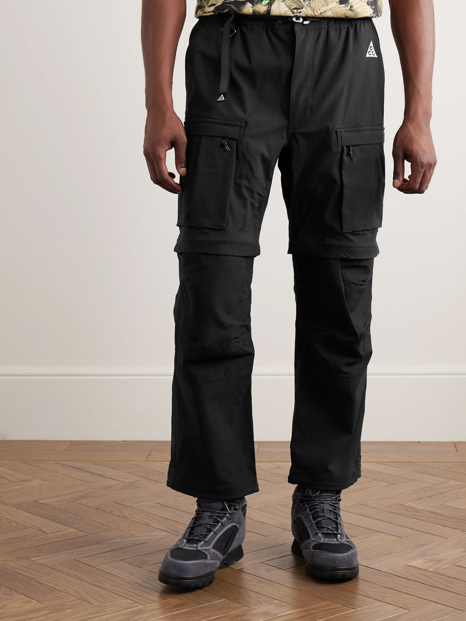 ACG Smith Summit Straight-Leg Convertible Shell Cargo Trousers Black - 3