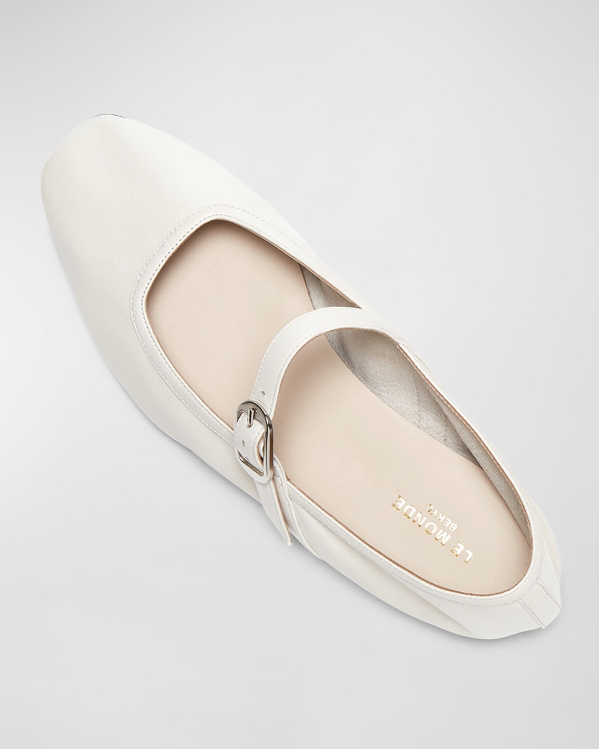 Leather Mary Jane Ballerina Flats - 2