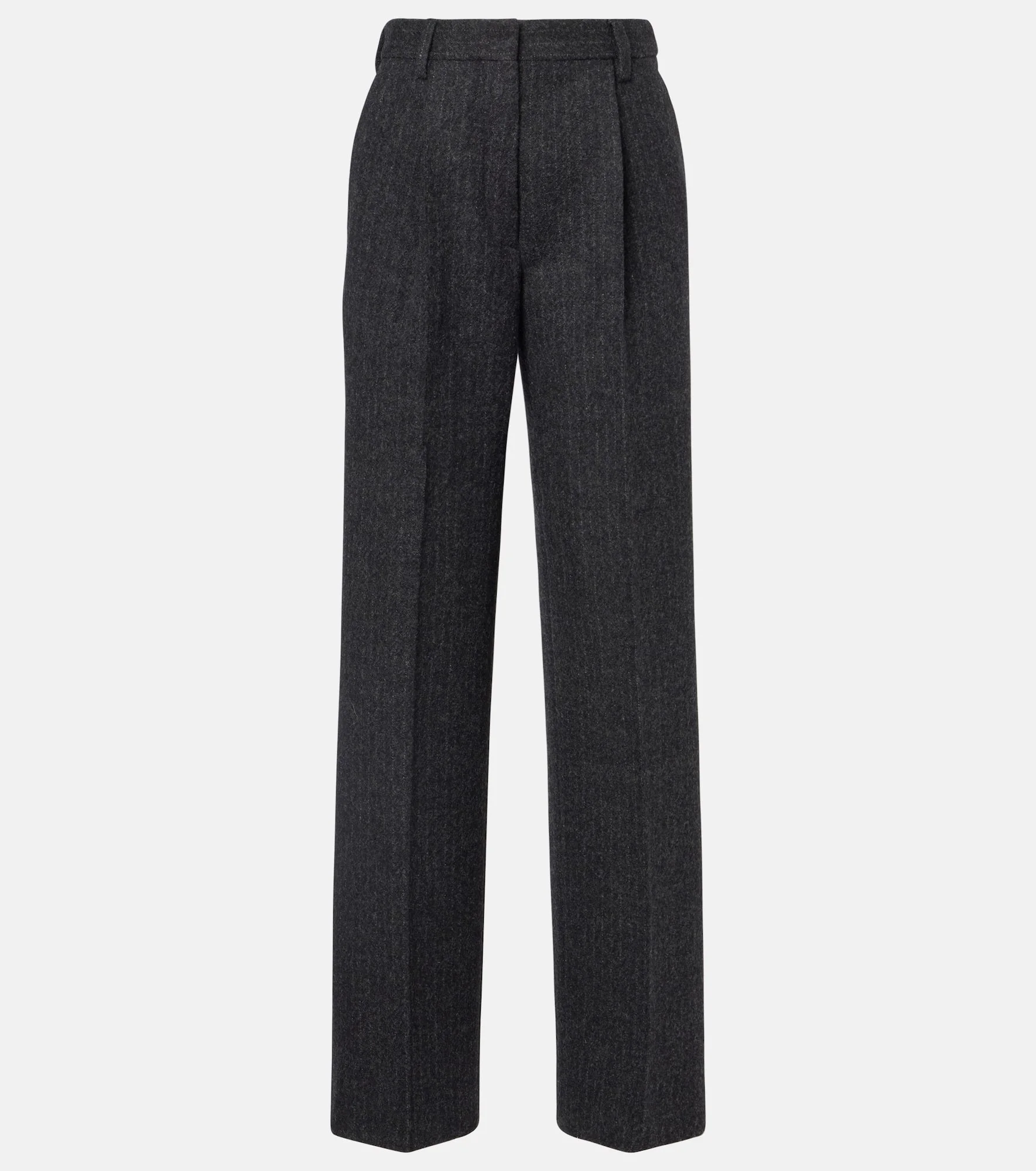 Pinstriped wool wide-leg pants - 1