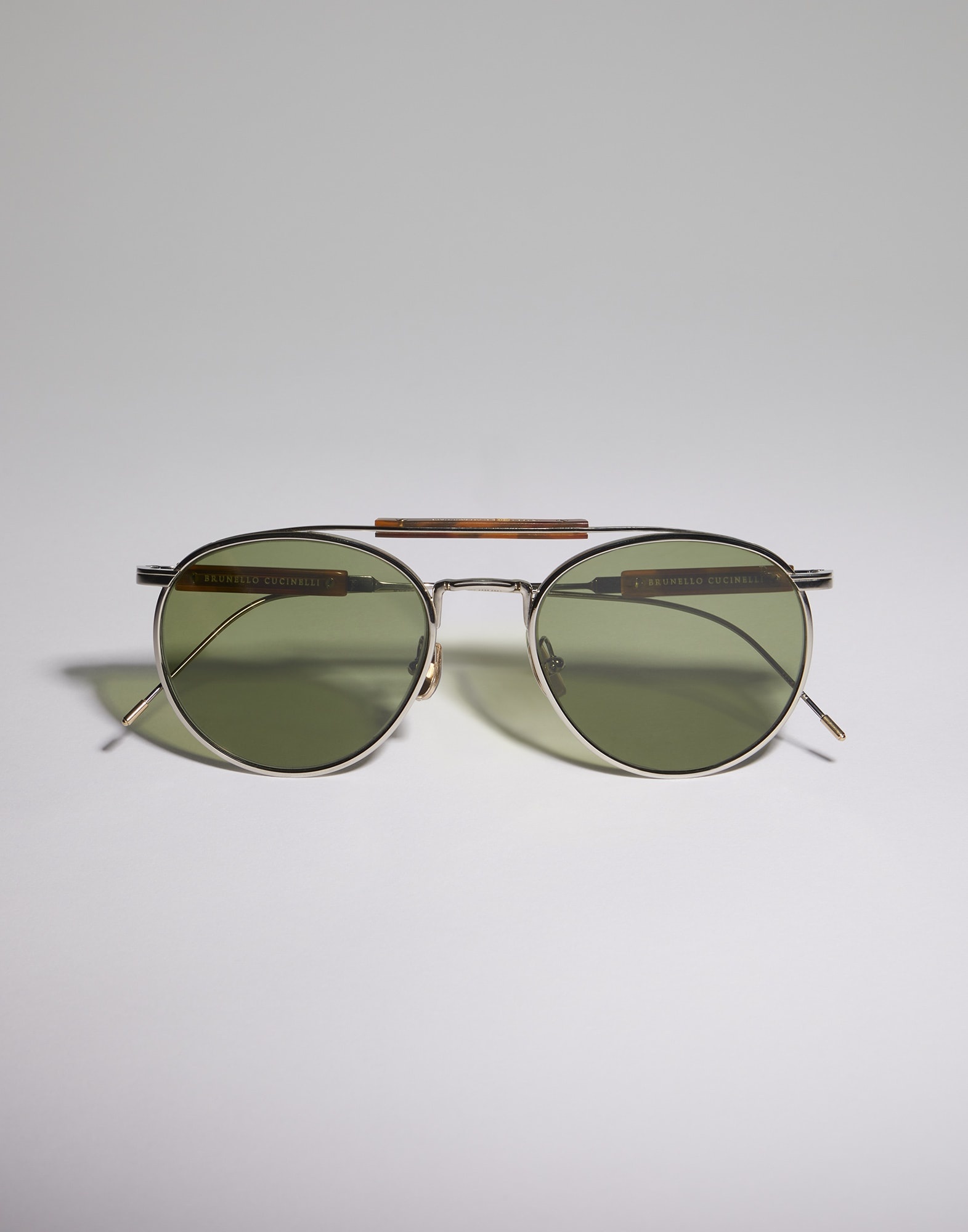 メガネ BRUNELLO CUCINELLI Sartorial Sunset sunglasses in titanium Brunello Cucinelli Sartorial Sunset Titanium Sunglasses