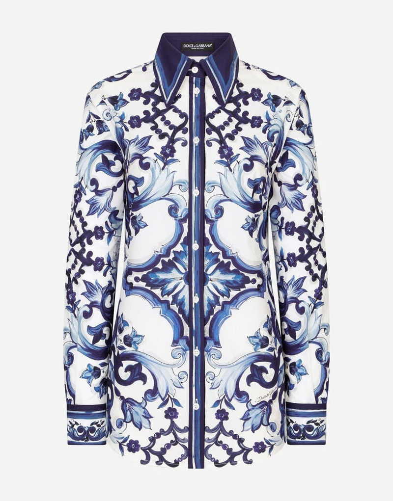 Majolica 인쇄 Poplin 셔츠 1