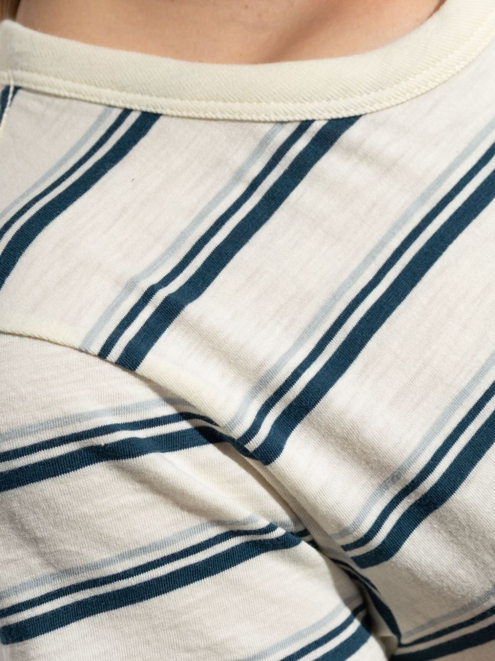 striped crew-neck T-shirt - 5